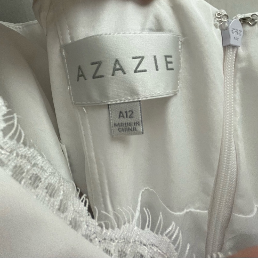 Azazie Size 12 White Slip Dress - Picture 3 of 5